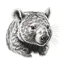 Wombat tattoo design idea