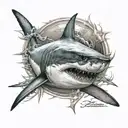 Great White Shark tattoo design idea