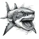 Great White Shark tattoo design idea