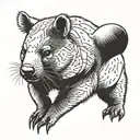 Wombat tattoo design idea