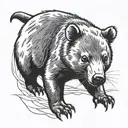 Wombat tattoo design idea