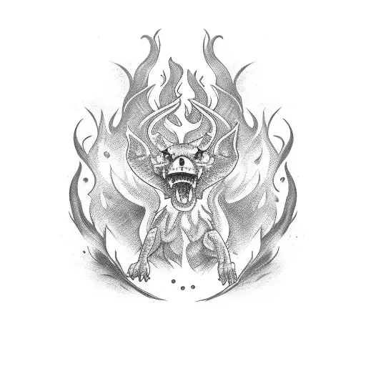 fire, fear nobody, blue lighting, money half sleeve tattoo design idea