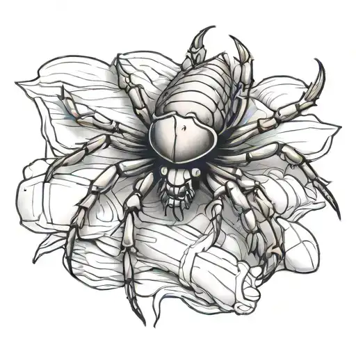 Brown recluse and a hermit crab tattoo design idea