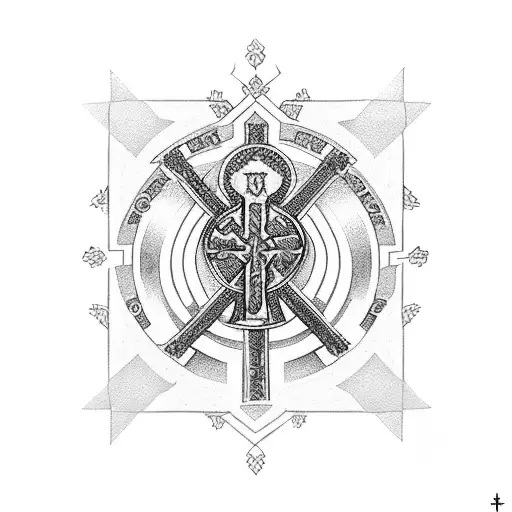 st georges icon christian orthodox cross russian army amblem tattoo design idea