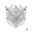 st georges and the dragon christian orthodox cross russian army amblem tattoo design idea