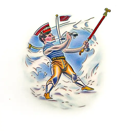 story of david and goliath tattoo design idea