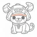 cute one piece chopper tattoo design idea