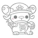 cute one piece chopper tattoo design idea