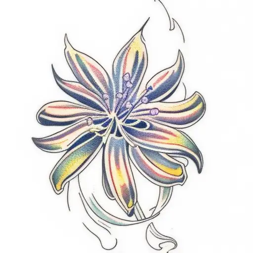 agapanthus tattoo design idea