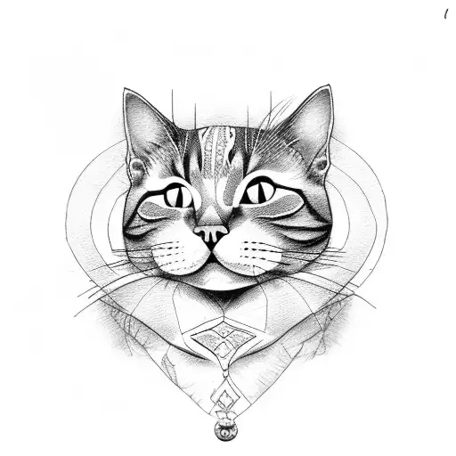 the cat from book "Master and Margarita"  tattoo design idea