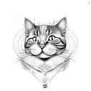 the cat from book "Master and Margarita"  tattoo design idea