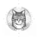 the cat from book "Master and Margarita"  tattoo design idea