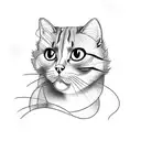 the cat from book "Master and Margarita"  tattoo design idea