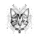 the cat from book "Master and Margarita"  tattoo design idea