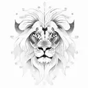 Lion with butterfly tattoo design idea