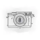 Combine the Sony logo with a video camera in a minimalist tattoo design, representing your passion for photography and your favorite electronics brand. tattoo design idea