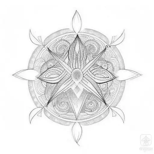 arm band tatto with 7 chakras tattoo design idea