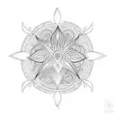 arm band tatto with 7 chakras tattoo design idea