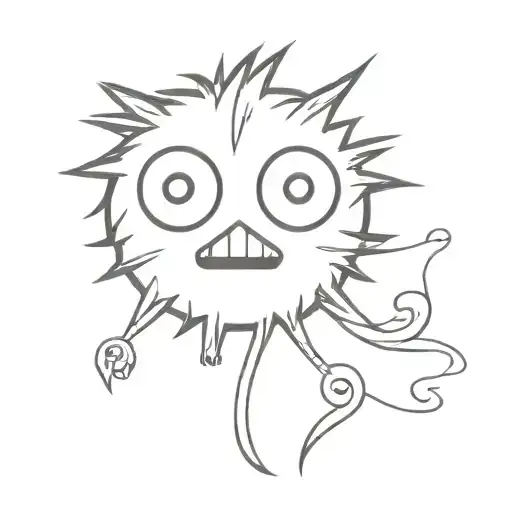 soot sprite spirited away tattoo design idea