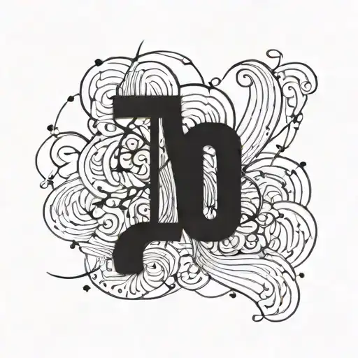 L IV VII written out in bold lines tattoo design idea