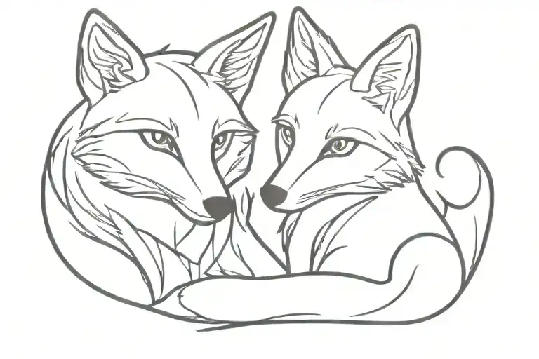 friend tattoo design inspired in foxies  tattoo design idea