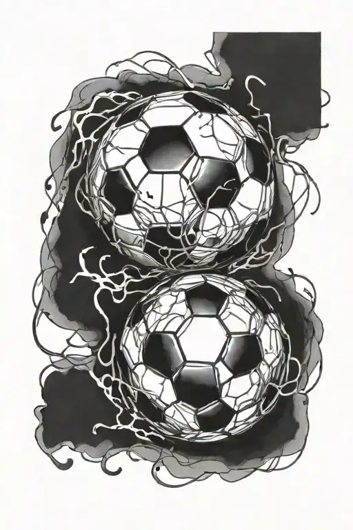 soccer ball with mi vida and mi alegria tattoo design idea