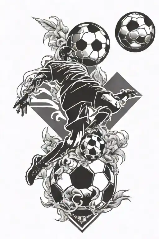 Soccer in Paradise tattoo design idea