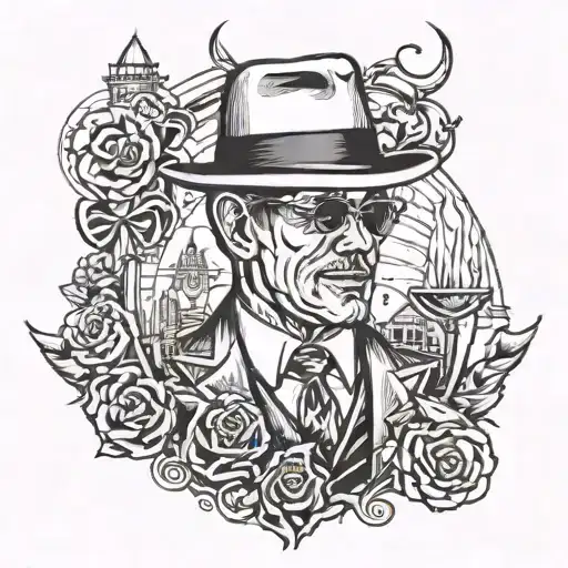 mafia gangster tatto inspired tattoo design idea