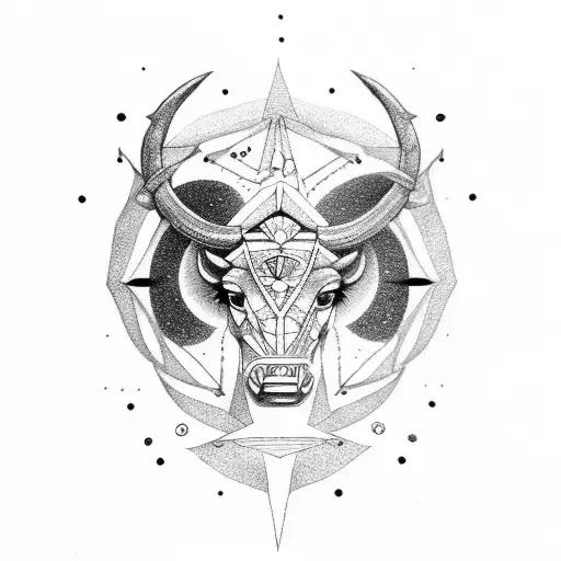 taurus star line aligned with libra starline  tattoo design idea