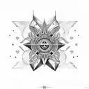 taurus star line aligned with libra starline  tattoo design idea