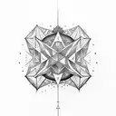 taurus star line aligned with libra starline  tattoo design idea