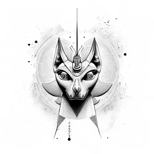 Anubis libra  bird's  tattoo design idea