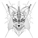 Anubis libra black sun  tattoo design idea