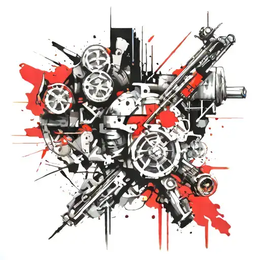 Pressure weapon tattoo design idea