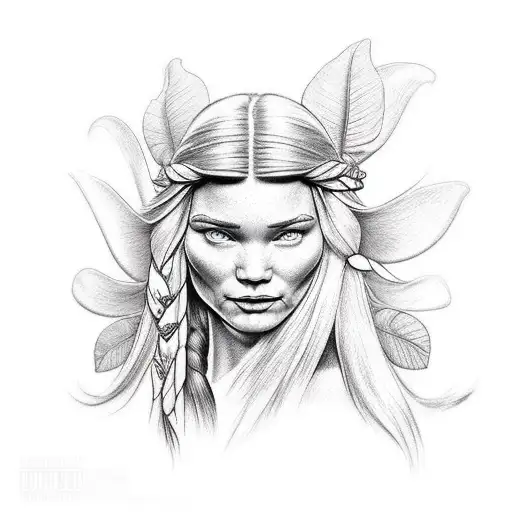 pocahontas disney tattoo design idea