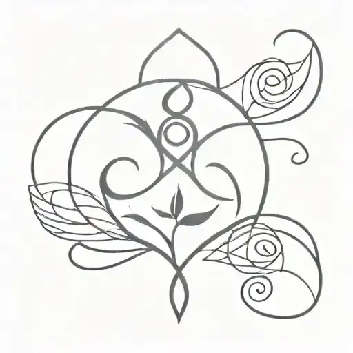 patience and gratitude symbol incorporated tattoo design idea
