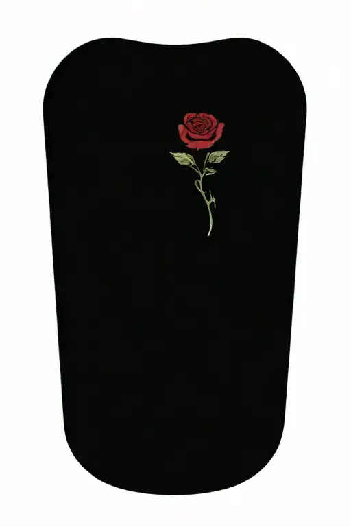 A main rose pattern, accompanied by surrounding vines, with rich and exquisite details. tattoo design idea