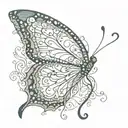 Butterfly, Indian Haina tattoo design idea