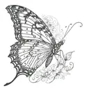 Butterfly, Indian Haina tattoo design idea