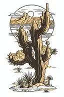Arizona desert landscape tattoo design idea