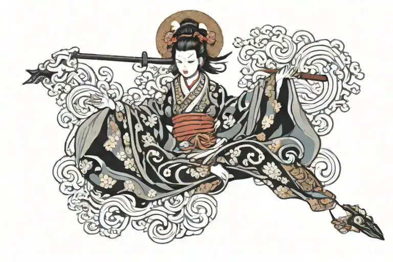 nemesis goddess of revenge tattoo design idea