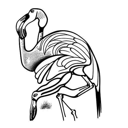 flamingo that represents a mother tattoo design idea