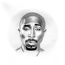 2pac tattoo design idea