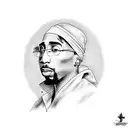 2pac tattoo design idea