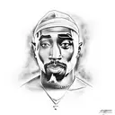2pac tattoo design idea