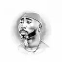 2pac tattoo design idea