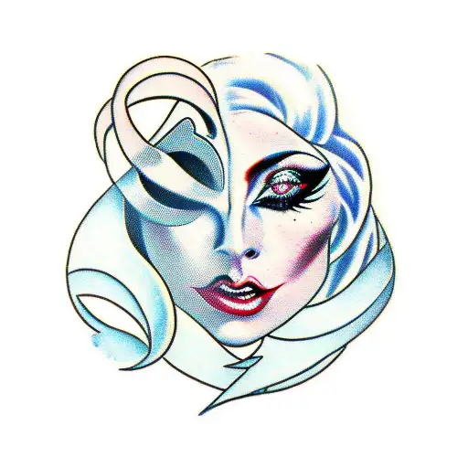 lady gaga heavy metal lover tattoo design idea
