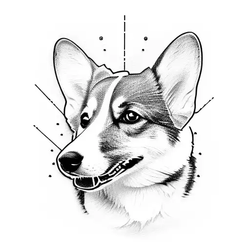 Corgi tattoo design idea