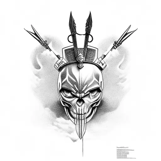 Warriors from different ages tattoo design idea