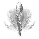 A phoenix feather transforming into a scalpel, blending the client's love for surgery and the mythical bird tattoo design idea